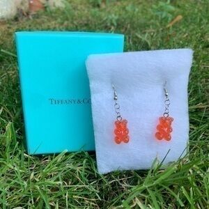 3/$25 Handmade Red Gummy Bear Earrings